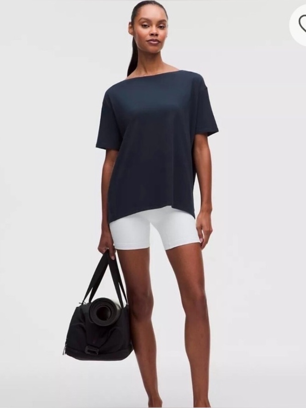 Lululemon Navy Blue Back In Action SS Tee